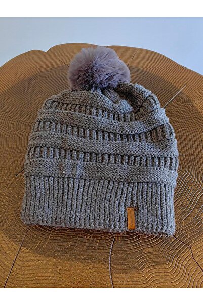 Suyutti قبعة Suyutti الكلاسيكية مع Pompom - 24400-04-002 أنثراسايت