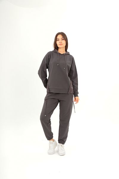 SOCCER Women's Sweat Tracksuit Set with Hood - 2 Thread 21762