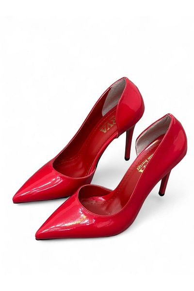 ERVANIN BUTİĞİ Red Patent Leather (Lily) Women's Stiletto