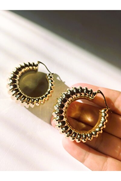 POKAK أقراط حلزون أسطوانية عصرية للسيدات