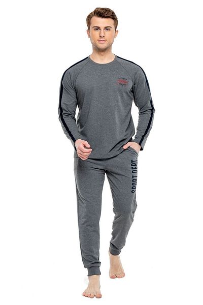 Mod Collection 3930 Set de trening pentru bărbați, antracit melange, cu gât rotund - antracitmelange
