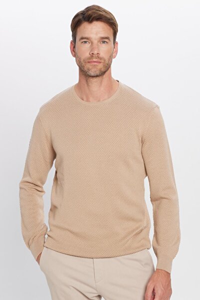 Tudors Ανδρικό πλεκτό πουλόβερ με λεπτή εφαρμογή με λαιμόκοψη κηρήθρας