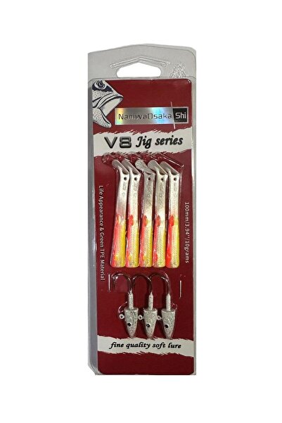 Osaka NaniwaOsakaShi V8 Jig Series 10cm 10gr Silikon Yem (3+5) Lemon Back