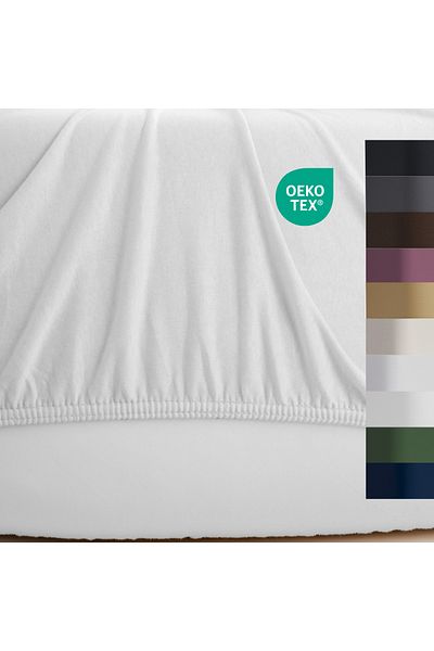 Strauss Premium Round Fitted Sheet - 220X220Cm/200X200Cm 100% Cotton Oeko Tex