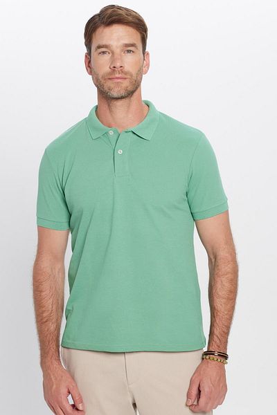 Tudors Pánské Slim Fit Slim Fit Bavlna Měkká textura Chladivá tkanina Obyčejné Pique Polo tričko s výstřihem