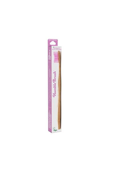 Humble Brush Adult Medium Hard Bamboo Toothbrush Lilac