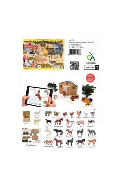 Collecta Adventní kalendář Collecta s ručně malovanými figurkami Farmářský život