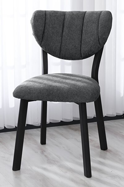 Lumodi Mobilya Mutfak Sandalyesi Yemek Odası Kafe Restoran Yarmalı Çizgili Sa...