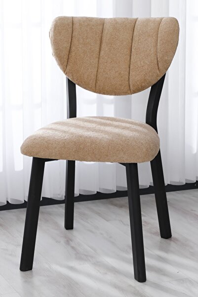 Lumodi Mobilya Mutfak Sandalyesi Yemek Odası Kafe Restoran Yarmalı Çizgili Sa...