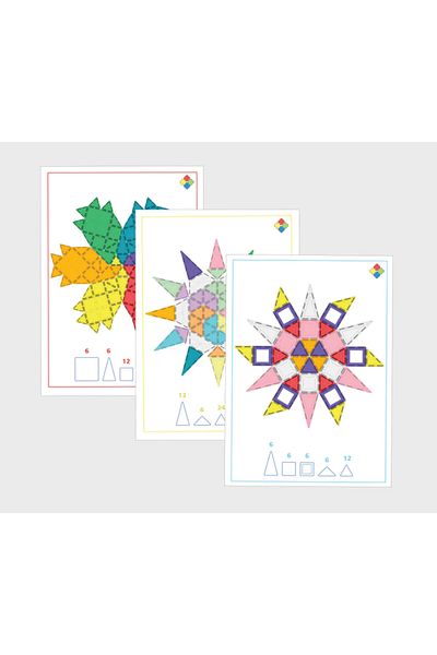 Magblox Mandala card set for magnetic construction sets