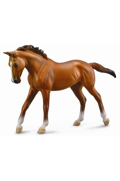 Collecta Velká figurka luxusního plnokrevného koně v kaštanovém stylu