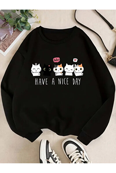 HOFFNUNG Printed Long Sleeve Comfortable Crew Neck Sweatshirt, Fall/Winter
