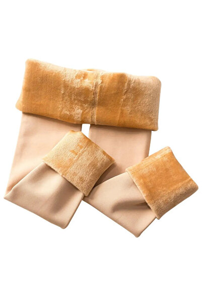 SAUNA SUIT Unisex Χειμερινό βελούδινο κορσέ κολάν - Συγκεντρώνει, μαλλί και ζεστό, χρώμα σάρκας