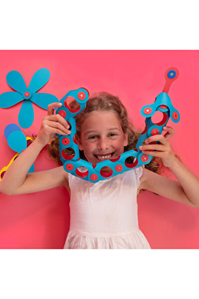 Clicstoys Magnetická stavebnice Clixo, Itsy Pack plameňák-tyrkysová 30 kusů