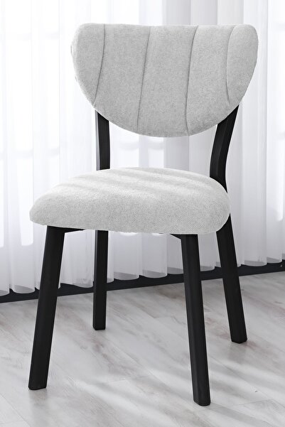 Lumodi Mobilya Mutfak Sandalyesi Yemek Odası Kafe Restoran Yarmalı Çizgili Sa...