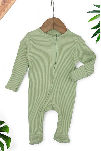 Ege Bebek 3-6-9-12 Months Baby Romper - Seasonal Jumpsuit with Fittings, Zipper and Gloves