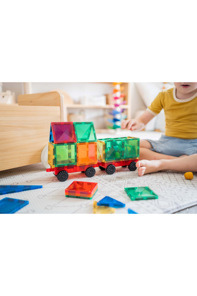 Connetix Magnetic Tiles Set constructie magnetic, 24 piese masinute