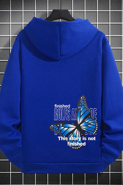 mw memowear Унисекс саксофон с щампа на синя пеперуда