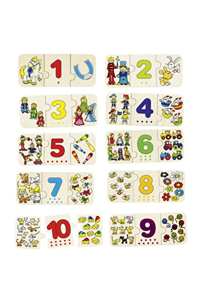 Goki Puzzle Lemn Cu Autocorectie Invata Numerele