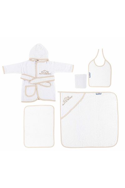Sema Baby طقم روب حمام أطفال إكرو - 5 قطع