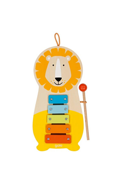 Goki Ξυλόφωνο για παιδιά σε σχήμα λιονταριού - Παιδικό μουσικό όργανο
