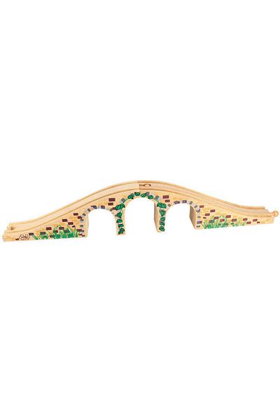 BigJigs Pod cu arcade - accesoriu traseu sine de lemn