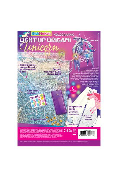 4M Creative Set - Holographic Origami Unicorn with Illumination