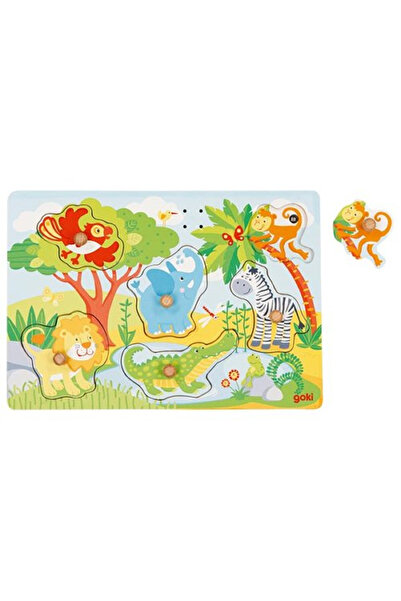 Goki Puzzle sonor cu animale de la gradina zoologică