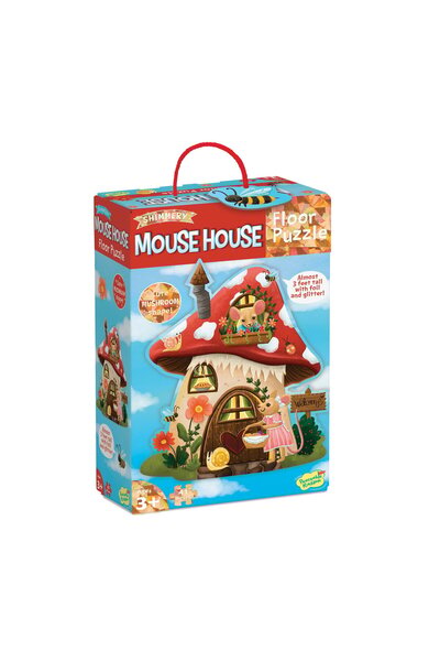 Peaceable Kingdom Puzzle de podea in forma de ciupercuta, Casuta soriceilor, ...