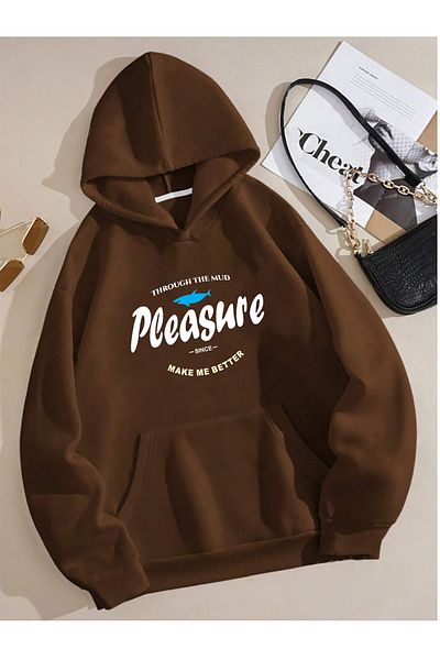 ciwi&life Unisex PLEASUR -Slim- Φούτερ με στάμπα καφέ