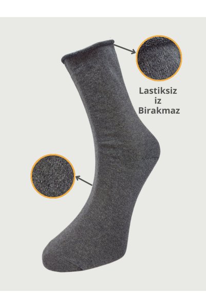 truyana Unisex 6 Pairs Cotton Elastic Flexible Non-Squeezing Diabetic Candy Socks