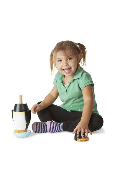 Melissa & Doug Πυραμίδα κινητικών δεξιοτήτων πιγκουίνου