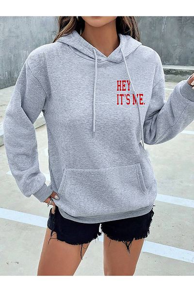 ciwi&life Unisex Φούτερ Hey Dont's ME με στάμπα γκρι