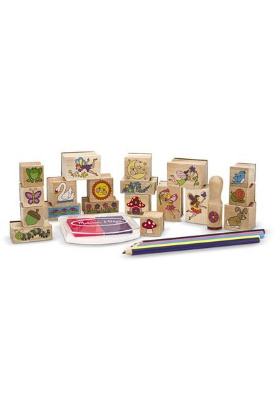 Melissa & Doug Set de stampile Gradina Zanelor - Melissa & Doug