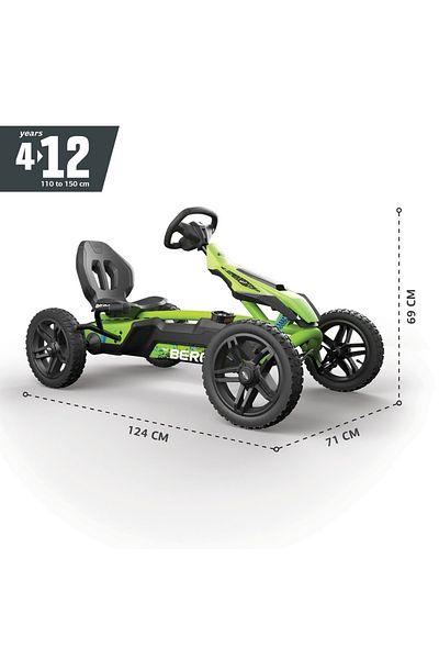 Berg Toys BERG Rally DRT Green Kart - σπορ τιμόνι και στροφές