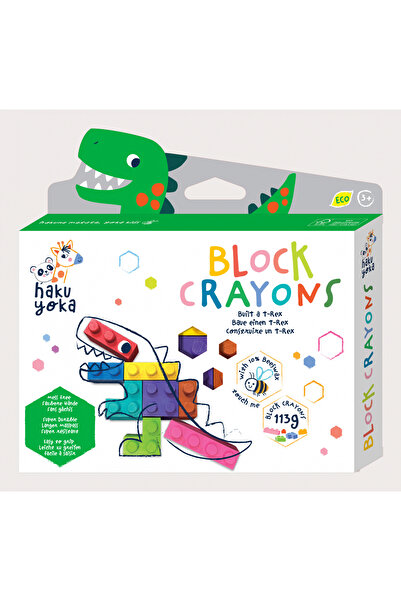 AVENİR Creioane ceate interconectabile Block Crayons - Dinozaur T-Rex, Haku Yoka