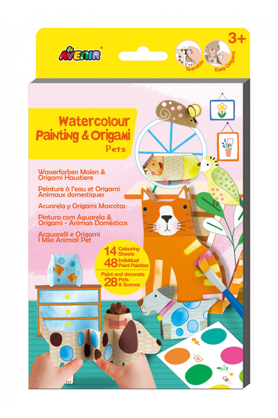 AVENİR 2 in 1 Creative Set - Painting and Origami - Friendly Animals