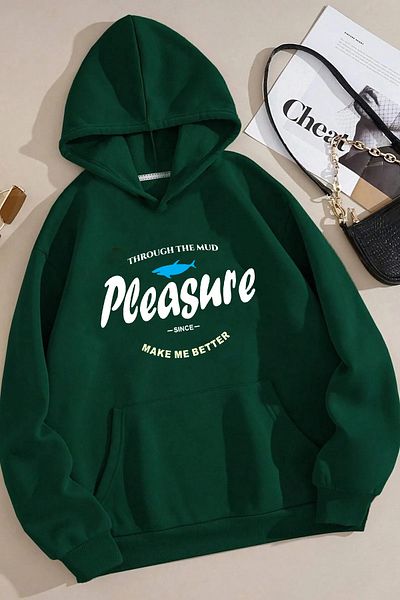 ciwi&life Unisex PLEASUR -Slim- Πράσινη φούτερ με στάμπα