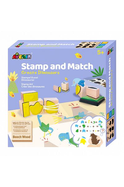 AVENİR Set creativ cu stampile - Dinozauri