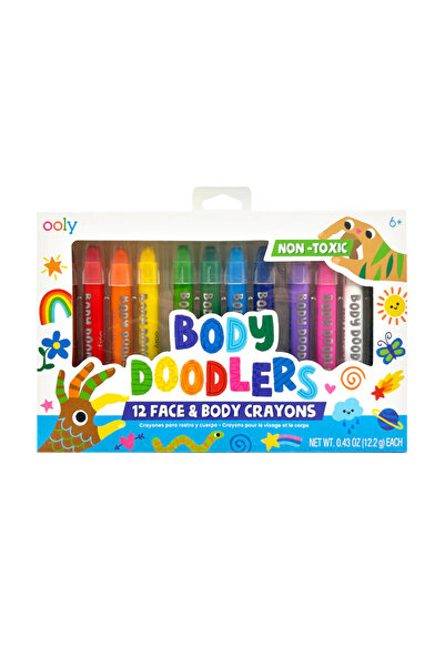 Ooly Body Doodlers Face and Skin Painting Pencils, Set of 12