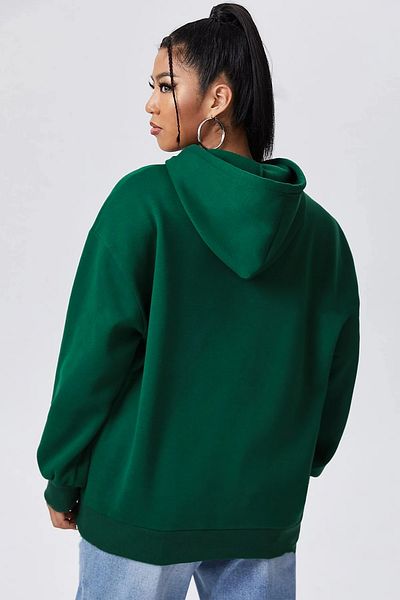 yueswear Unisex Πράσινη φούτερ με σχέδιο καρδιάς