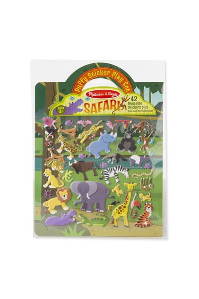 Melissa & Doug Χνουδωτά αυτοκόλλητα - Σαφάρι