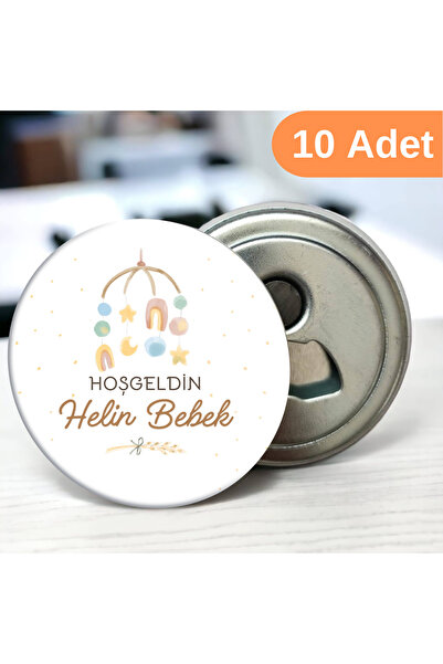 DeBu Tasarım Hoş Geldin Bebek 58 mm Buzdolabına Yapışabilen Açacaklı Metal Ma...