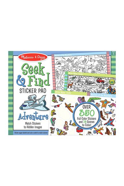 Melissa & Doug Σετ αυτοκόλλητων "περιπέτεια, αναζήτηση και εύρεση"