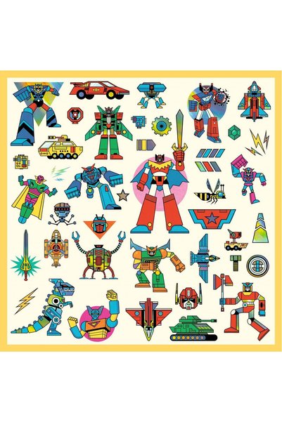 djeco Metallic Djeco Roboti Abtibilduri