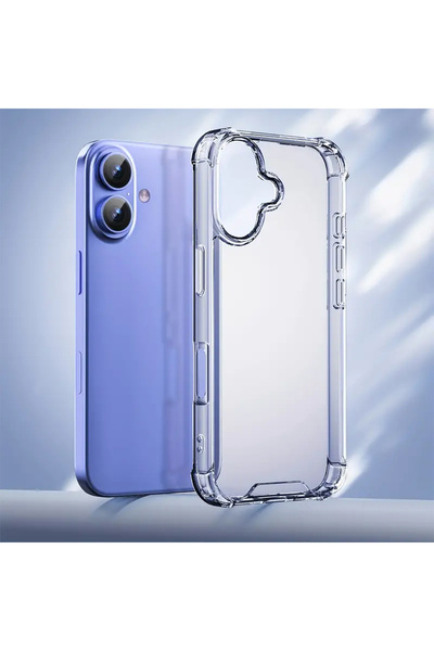 Merwish Apple iPhone 16 Plus Uyumlu Kenar ve Darbe Korumalı Darbe Emici 2.0 M...