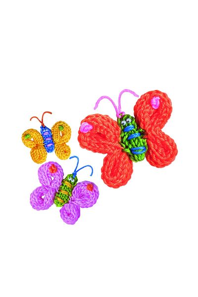 4M Mini set creativ - Fluturi tricotati, LittleCraft