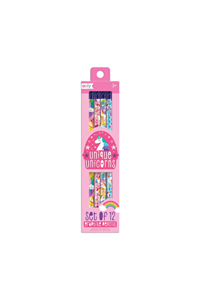 Ooly Creioane grafit HB, Unicorni - Set de 12