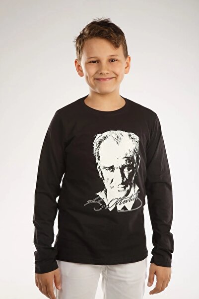 Ma Miss Armina Μπλουζάκι με κοστούμια με στάμπα Atatürk Unisex Παιδικό μακρυμ...