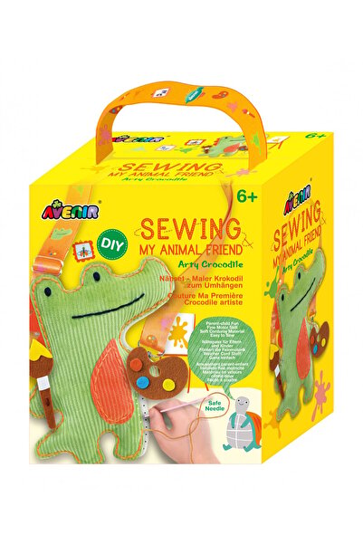 AVENİR Σετ ραπτικής Ο φίλος μου το ζώο - Καλλιτεχνικό κροκόδειλο